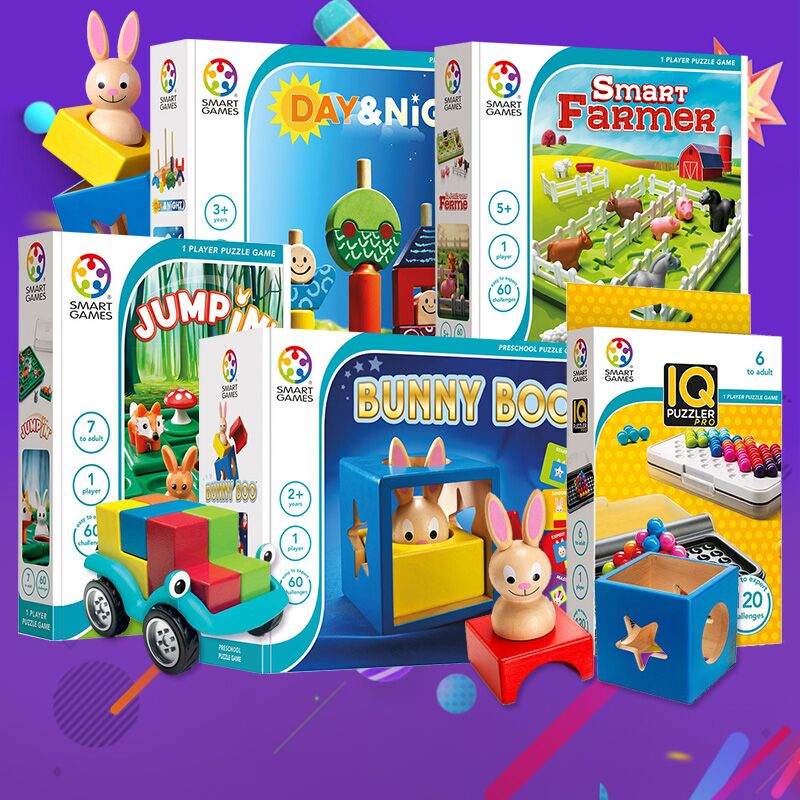 Smart Games Bunny Boo Smartcar Day and Night Kids Puzzle Table Game