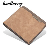 Mens short wallet Korean version of simple multi card open coin wallet fashion soft leather thin wallet