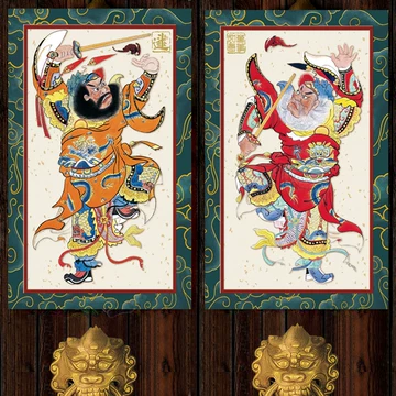 吴道子 钟馗図》 中堂掛軸 鑑賞用 宣紙装裱／魔除け・開運飾り 吴道子