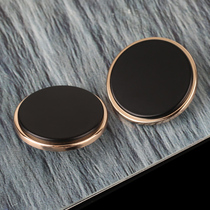 High-grade gold edged black matte flat metal button Korean fashion coat sweater blazer decorative button