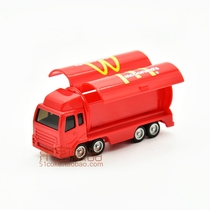 Brand new McDonalds cylinder carriage red transporter lorry container truck model foreign trade