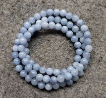 Aquamarine beads bracelets around the hand three times 6 5MM around one of the price