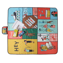 This printed yyds ~ waterproof and moisture-proof home floor mat outdoor portable outing picnic mat folding beach mat
