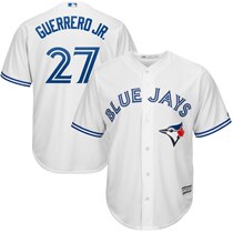 Blue Jays baseball uniform Blue Jays team jersey number 27 GUERRERO JR White Blue short sleeve t-shirt