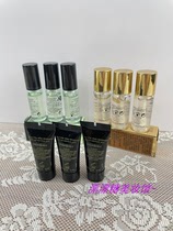 A group of 3 small samples have been taken away ~ green bottle plastic face youth essence plain cream makeup before makeup bottom milk