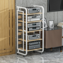 Power amplifier cabinet audio shelf movable speaker hifi equipment ground tripod rack ktv audio-visual bracket