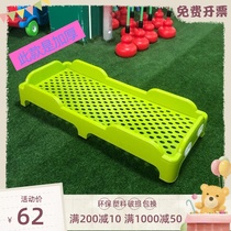 Direct selling kindergarten single dedicated bed hosting thick childrens afternoon bed plastic early childhood education baby stacking bed