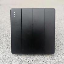 Four-position dual-control automatic rebound switch jog reset normally open normally closed smart home light weak current trigger Black