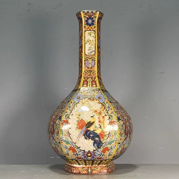 清雍正景德镇窑粉彩蝠桃纹瓶-清雍正景德镇窑粉彩蝠桃纹瓶促销价格、清
