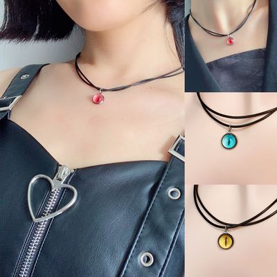 taobao agent 【Buried forest】Devil's Eye Punk Gothic Drimp to adjust the necklace collarbone chain