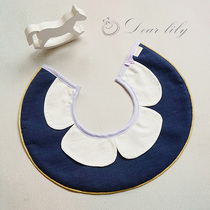 Slip towel bib cotton custom embroidered name baby embroidery gift box slim check collar male and female treasure