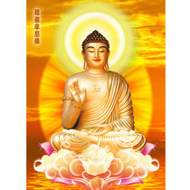 Fate Buddhism Nanwo Master Shakyamuni Buddha statue Sakyamuni Buddha portrait photo paper plastic seal hanging painting