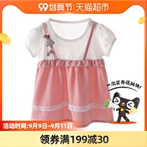 Female baby flower skirt Chinese style 0 1 year old girl dress girl baby baby summer dress flower dress female treasure summer