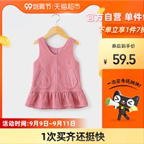 (One Piece) Jerry Bebby girls strap skirt autumn dress corduroy skirt autumn vest skirt