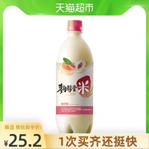 Koji Alcohol Hall Korean original bottle imported fruity Maclimi wine 3%vol peach flavor 750ml×1 bottle