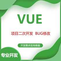VUE project development) secondary development) BUG fix) web front-end back-end modification) vue js