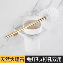 Toilet toilet brush Nordic marble bathroom toilet brush creative toilet brush cup holder household non-punching