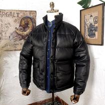 498 heavy washed head layer cowhide Wood Village leather down bread bread clothing winter warm
