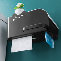 Toilet tissue box Toilet pumping paper box Toilet paper toilet paper shelf Roll paper box Punch-free waterproof tissue holder