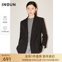 Nong COVER SPRING 2022 NEW DOUBLE-ROW BUTTON COLLISION COLOR BEAD EDGE WIRE TWILL TEXTURE LOOSE MINIMALIST SUIT JACKET