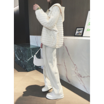 (cuijia cuijia) ultra-light nylon goose down padded hooded profile thin down jacket H18108