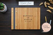 Customized wedding guest book wooden personality photo gift thin gift gold book creative sign-in this persons love account book logo
