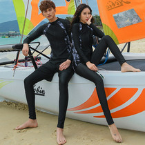 Couple diving suit female jellyfish wetsuit sunscreen snorkeling long sleeve slim body slim split suit surfing swimsuit