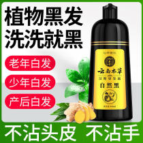 Old man white hair with pure plant official flagship store hair dye black Cream Man natural non-stimulating