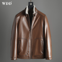 Haining leather leather mens goatskin mink liner Whole mink coat Short stand-up collar jacket winter tide jacket