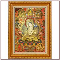 Tien Fu Hui made the white mother portrait photo paper plastic seal Buddhism Tantra Thangka picture Buddha painting 546