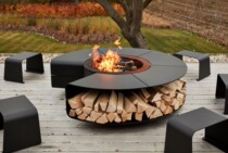 Custom courtyard brazier garden barbecue table outdoor furniture home barbecue table iron baking brazier bonfire stove