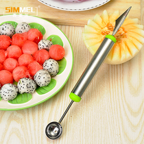 304 stainless steel dual-purpose fruit carving knife watermelon cantaloupe digging ball spoon carving fruit knife fruit and vegetable platter tool