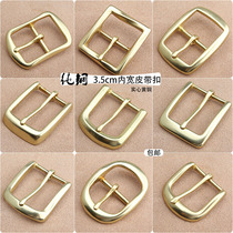 New copper pin buckle brass mens belt buckle accessories Korean ri zi kou 3 5cm leisure yao dai tou snap