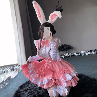 taobao agent Sweet Fortune COS clothes cute rabbit girl maid soft girl lolita skirt secondary Maca Lolita cosplay