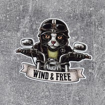 Car sticker cat Electric Motorcycle Harley locomotive fuel tank personality creative decoration wind and free windfree