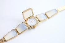 Ladies ㊣ Russian ancient 90 s collection beautiful moon stone decorative bracelet watch