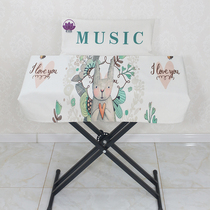 Cotton linen electronic piano dust cover 61 key waterproof thick piano cover