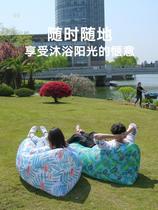 Net red outdoor lazy inflatable sofa bag Air mattress Field air cushion bed chair Portable single folding net