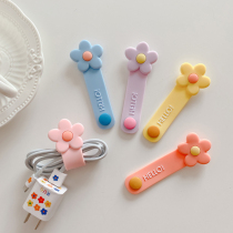Headphone containing buckle winder data line Cute Fish Bone with Set Line Divine Instrumental Hairpin Hairdresser Creative Cartoon Charging Wire Iphone Finishing Line Instrumental South Korea Anti-Winding Mobile Phone Tablet