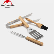 Naturehike Norwegian barbecue outdoor camping camping picnic barbecue charcoal clip oil brush four-piece steak shovel