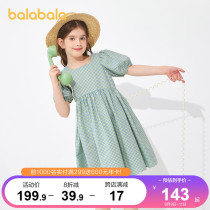 (Store delivery) Balabala childrens dress girl dress 2021 new summer childrens check dress