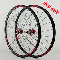 Mountain wheel set bicycle wheel 24 hole barrel shaft straight pull strip six claw tower base 26 27 5 29 inch 700C Frosted Black