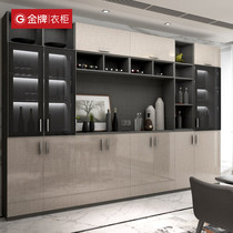 Gold Kitchen Cabinet Modern Minima Dining Side Cabinet High Cabinet Integrated Lockers Bowls Cabinet Wine Cabinet Living-room Leaning Against Wall Tea Water Cabinet