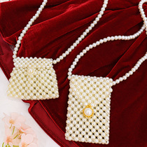 Girl Pearl Chain Small Bag Cute Ocean Gas Little Girl Bag Name Yuanfeng Fashion Children Baby Princess Skew Satchel Bag