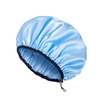 Adjustable double-layer shower cap waterproof bath cap home oil smoke-proof fashion womens style enlarged padded adult shower cap