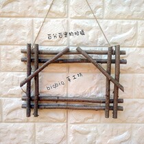 Branches branches decorative rings ornaments aerial ornaments art room area corner materials self-made photo frames kindergarten