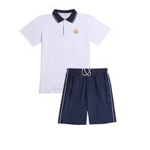 Dongguan Donghua junior first and second New same summer sports school uniform long and short sleeve shirt pants High School