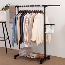 Indoor clothes rack Floor-to-ceiling household balcony clothes rack Simple folding hanging clothes rack Bedroom clothes rack Drying rack