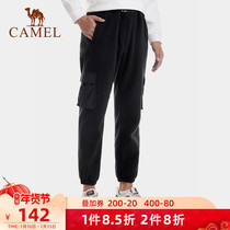 Camel outdoor fleece trousers men 2021 autumn and winter new warm and comfortable simple loose trend casual pants