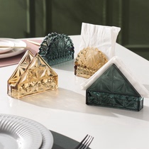 Xiaoxijia retro glass tissue holder home restaurant napkin creative Hotel Cafe tissue holder storage rack